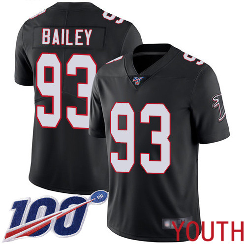 Atlanta Falcons Limited Black Youth Allen Bailey Alternate Jersey NFL Football #93 100th Season Vapor Untouchable